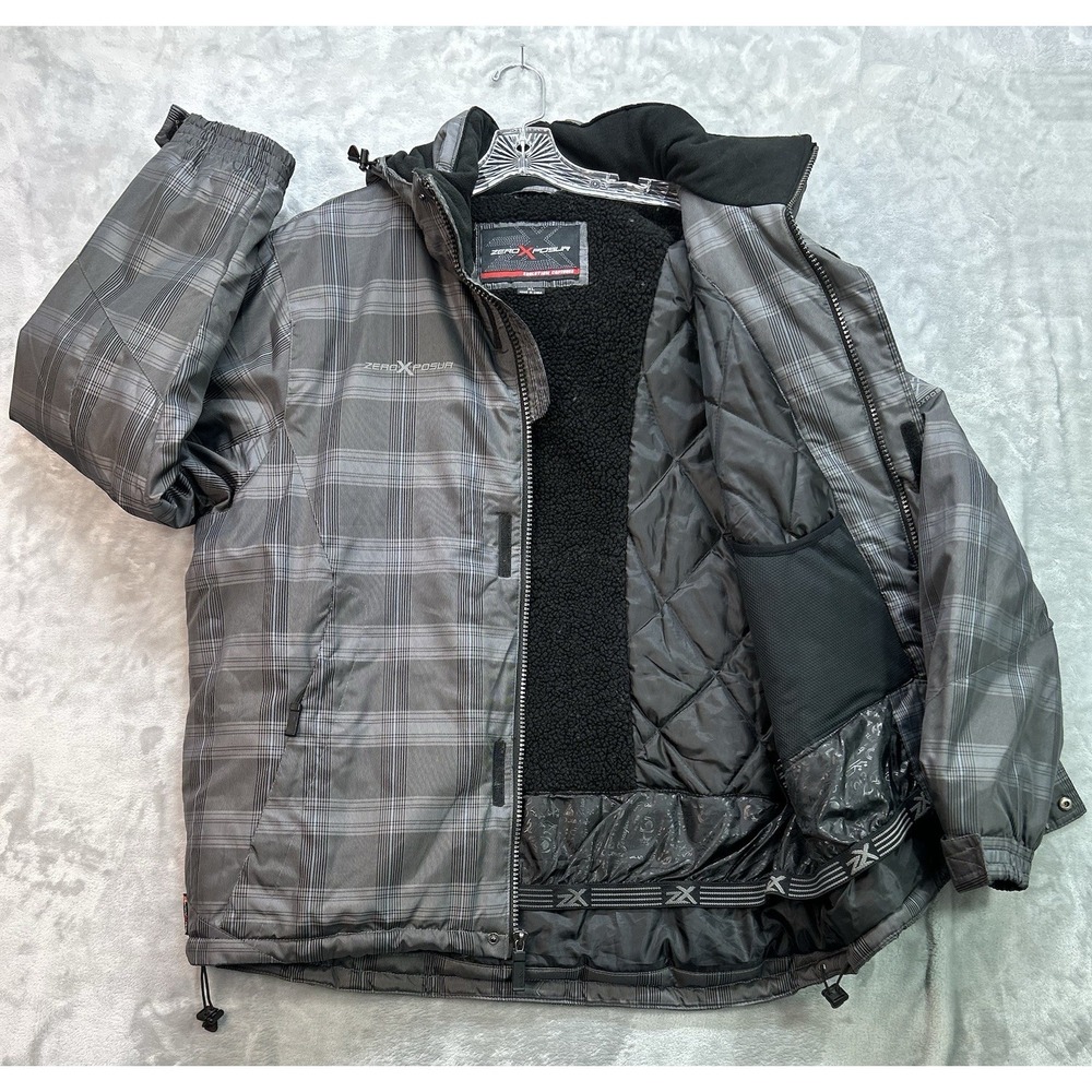 Zero Exposure Jacket Hoodie Mens XL Ski Snowboarding Outdoors Jacket Gray Guys